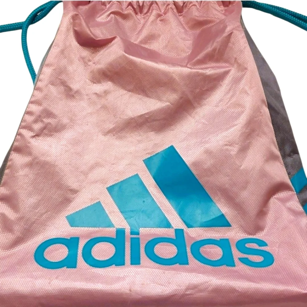 Adidas Lightweight Pink Backpack Gym Bag EUC - Picture 1 of 8